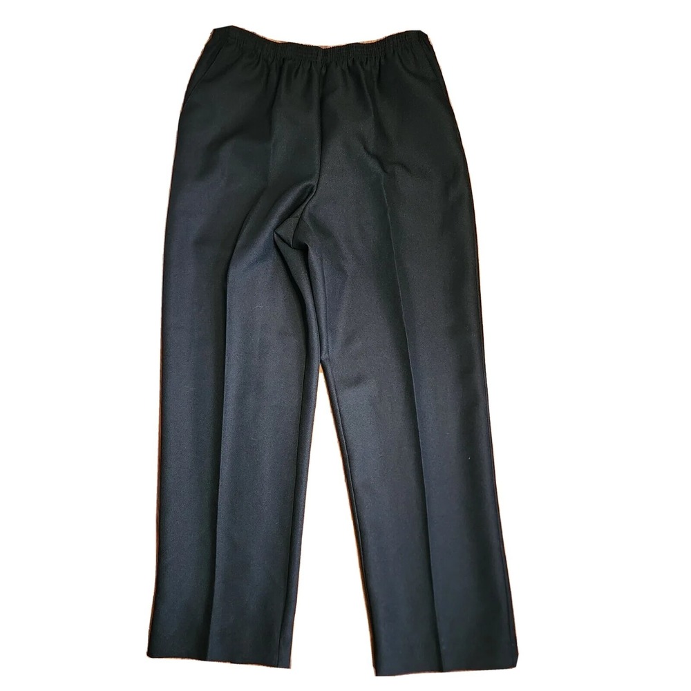 Alfred Dunner Pants Womens Size 14 Black Stretch Waist Pull On Comfort Dressy‎